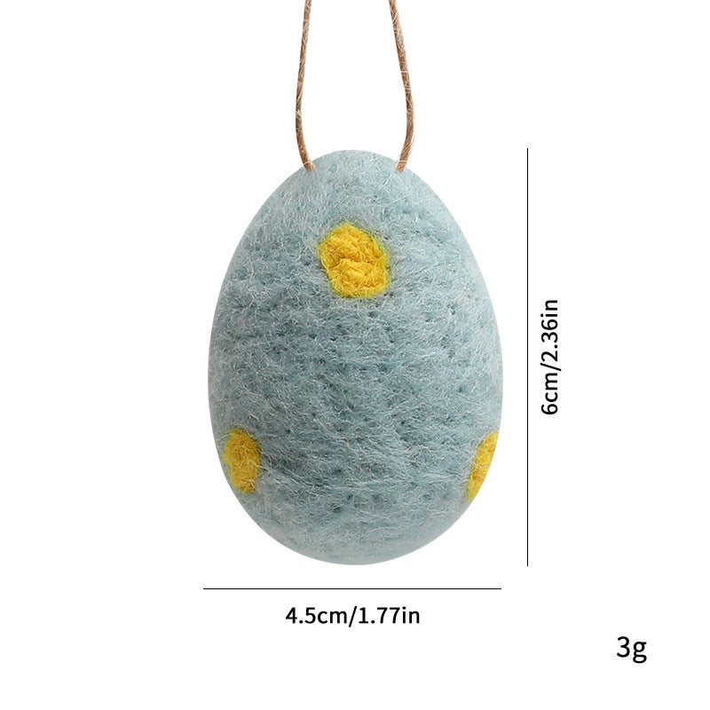 Wholesale Easter Egg Simulation Wool Felt Foam Egg DIY Decoration Easter Decoration